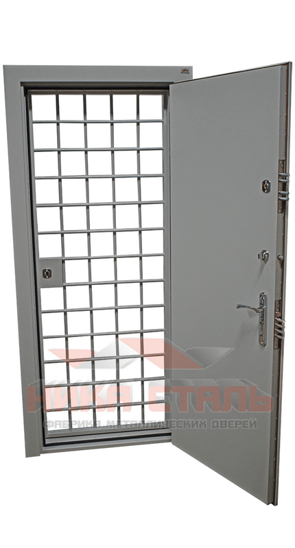 Дверь КХН с решеткой типа Ника ДЗ-3Р